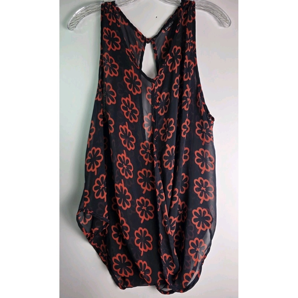 Zenobig Orange and Blued  Floral Top Size XL
